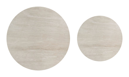 Camella Coffee Table Set (2-Piece) Light Beige & Black