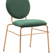 Odessa Dining Chair (Set of 2) Green & Gold