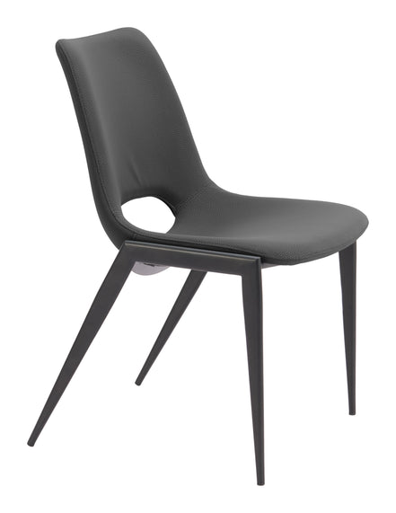 Desi Armless Dining Chair (Set of 2) Black