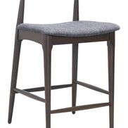 Tuzka Counter Stool (Set of 2) Gray & Espresso