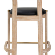 Rilou Barstool (Set of 2) Black & Natural