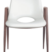 Desi Dining Chair (Set of 2) White & Walnut
