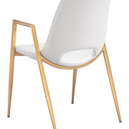 Desi Dining Chair (Set of 2) White & Gold