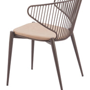 Silues Dining Chair (Set of 2) Taupe & Brown