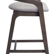 Troy Counter Stool (Set of 2) Dove Gray & Espresso
