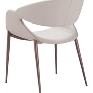 Limay Dining Chair (Set of 2) Beige & Walnut