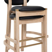 Rilou Barstool (Set of 2) Black & Natural