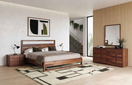California King Berlin - Modern Walnut Bedroom Set