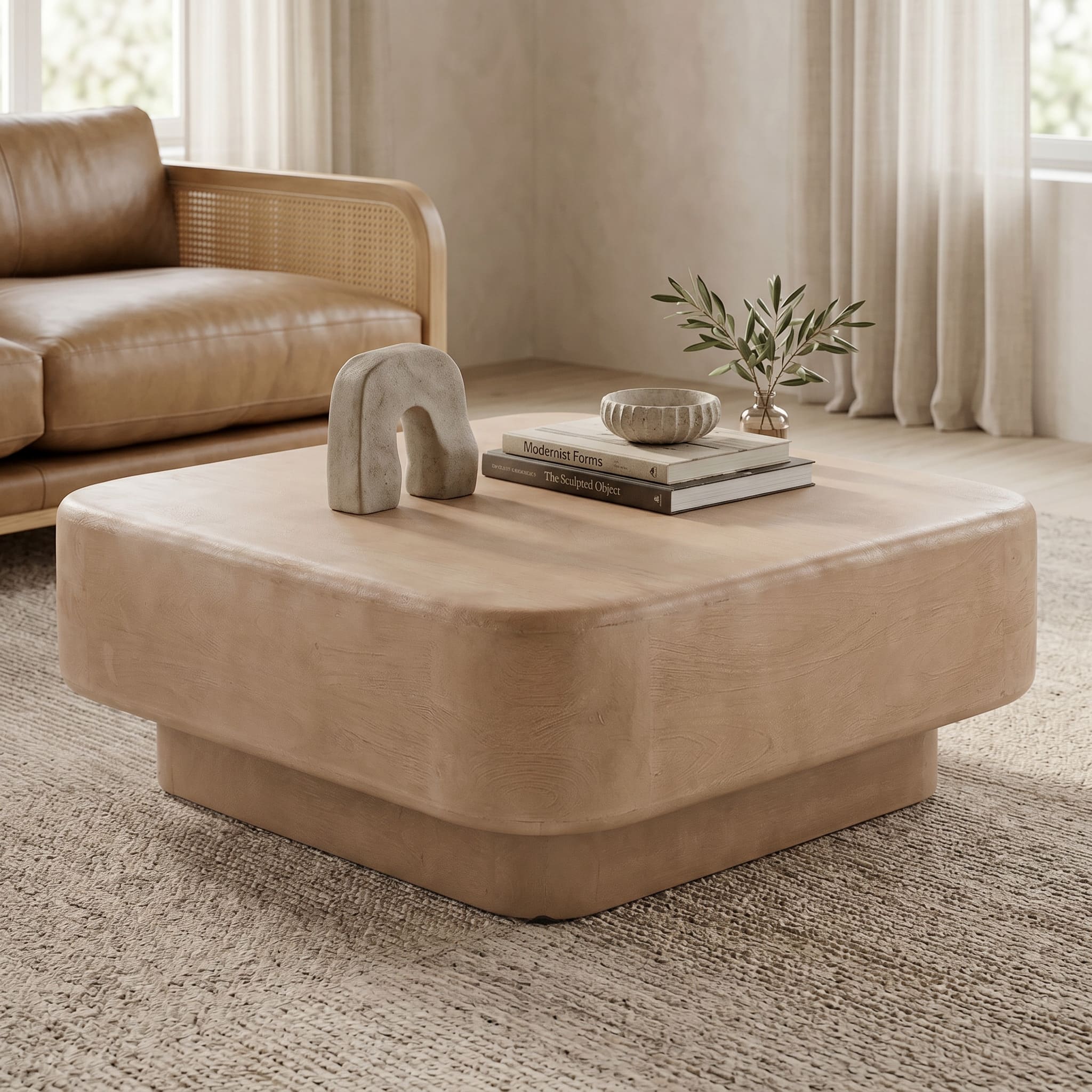 Bruno - Modern Mango Wood Square Coffee Table - image 3