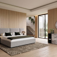 Maranello - Modern Grey Faux Marble Mirror - image 4