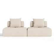 Mondo - Modern Modular Beige Fabric Sectional Sofa-2-Piece Sectional - image 2