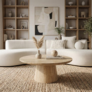 Velma - Modern Travertine Marble Coffee Table - image 3