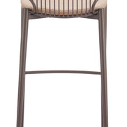 Silues Barstool (Set of 2) Taupe & Brown