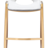 Desi Barstool (Set of 2) White & Gold