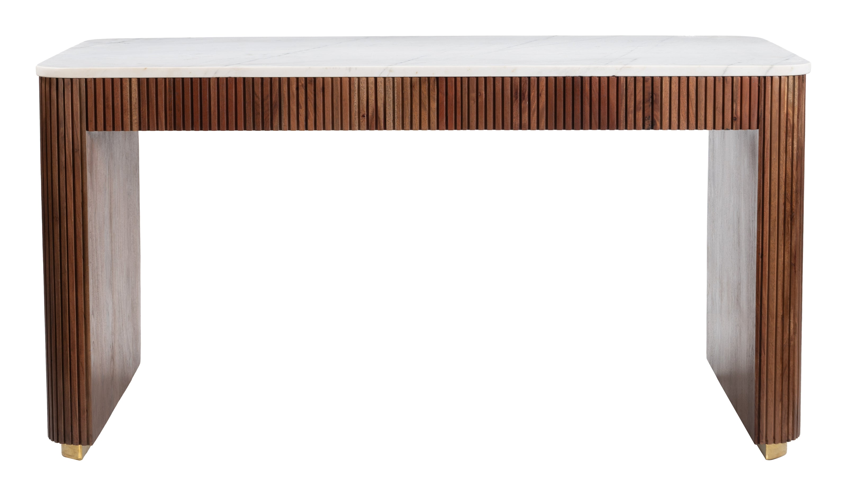 Obeah Desk White & Walnut