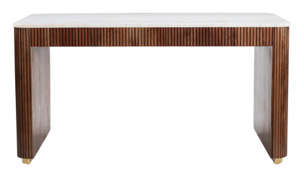 Obeah Desk White & Walnut