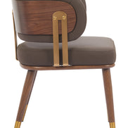 Brew Dining Chair Brown & Walnut