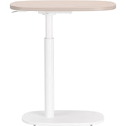 Buddy Adjustable Rotating Side Table Natural & White