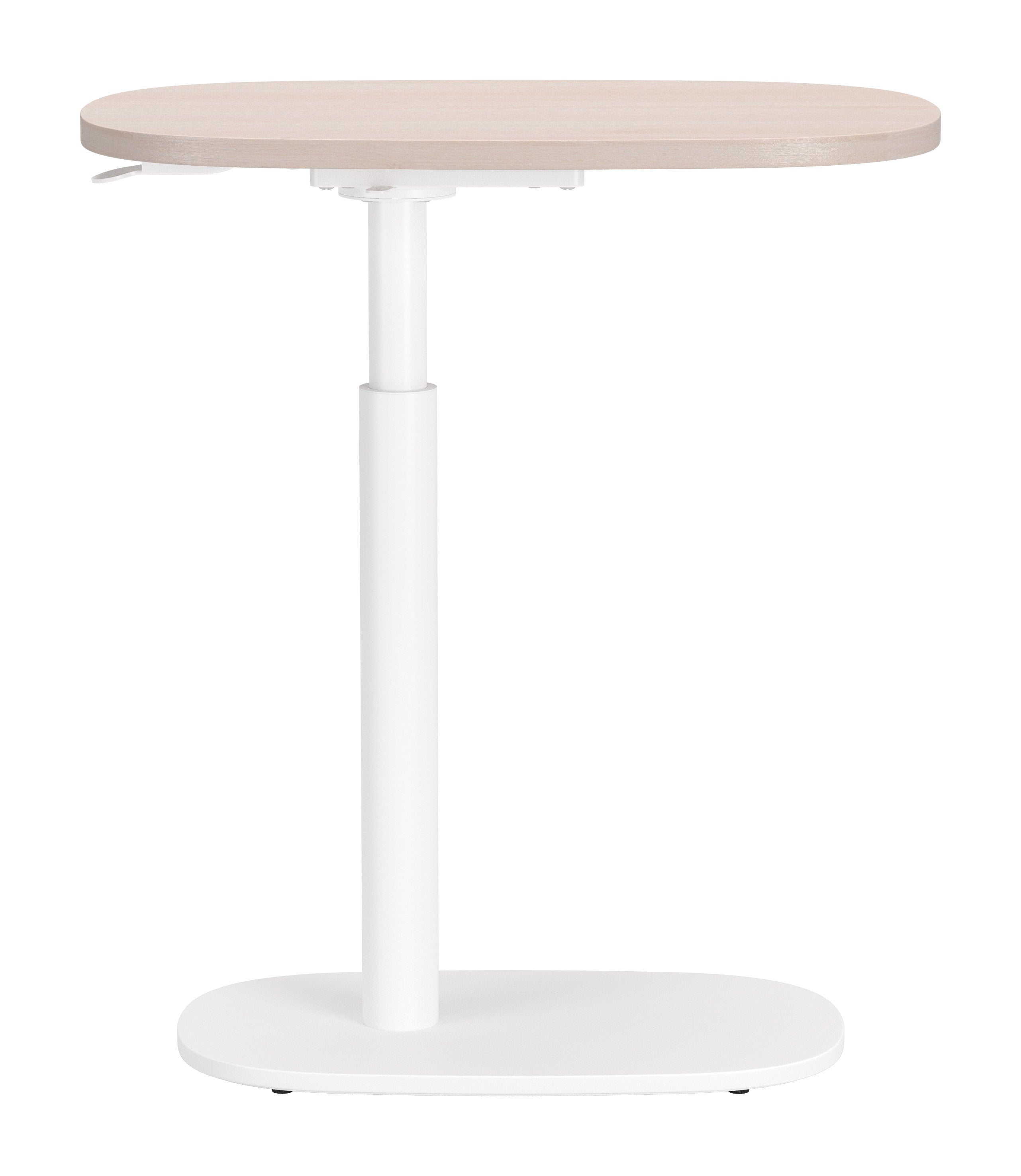 Buddy Adjustable Rotating Side Table Natural & White