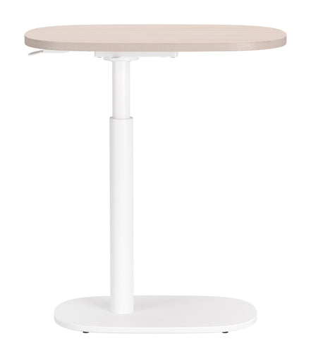 Buddy Adjustable Rotating Side Table Natural & White