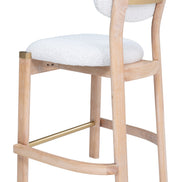 Rilou Counter Stool (Set of 2) White & Natural