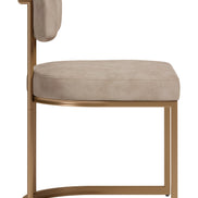 Velar Dining Chair (Set of 2) Beige & Bronze