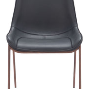 Magnus Dining Chair (Set of 2) Black & Walnut