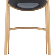 Desi Barstool (Set of 2) Black & Gold