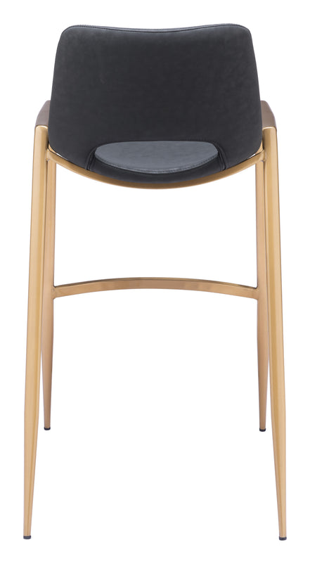 Desi Barstool (Set of 2) Black & Gold