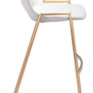 Desi Barstool (Set of 2) White & Gold