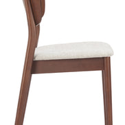 Kellua Dining Chair (Set of 2) Beige & Walnut