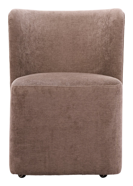 Bambun Dining Chair with Wheels Taupe