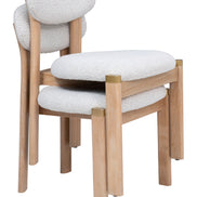 Rilou Dining Chair (Set of 2) White & Natural