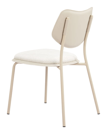 Zeal Dining Chair (Set of 4) Light Gray & Beige