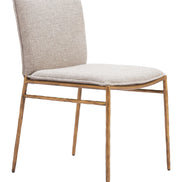 Nordvest Dining Chair Beige & Gold