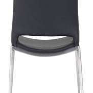 Ace Dining Chair (Set of 2) Black & Silver