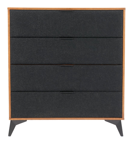 Zarif Chest Black & Walnut