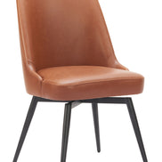 Keppel Swivel Dining Chair (Set of 2) Brown