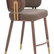 Brew Counter Stool Brown & Walnut