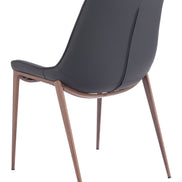 Magnus Dining Chair (Set of 2) Black & Walnut