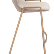 Desi Barstool (Set of 2) Beige & Gold