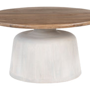 Goblet Coffee Table Brown & White