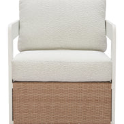Gelo Swivel Chair White & Brown