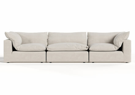 Garman - Modern Light Grey Modular Sectional Sofa-3-Piece Sectional