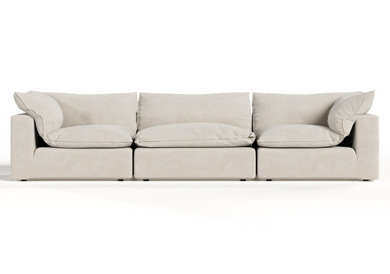 Garman - Modern Light Grey Modular Sectional Sofa-3-Piece Sectional