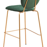 Odessa Barstool (Set of 2) Green & Gold