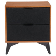 Zarif Nightstand Black & Walnut