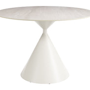Plinn Dining Table Light Beige & White