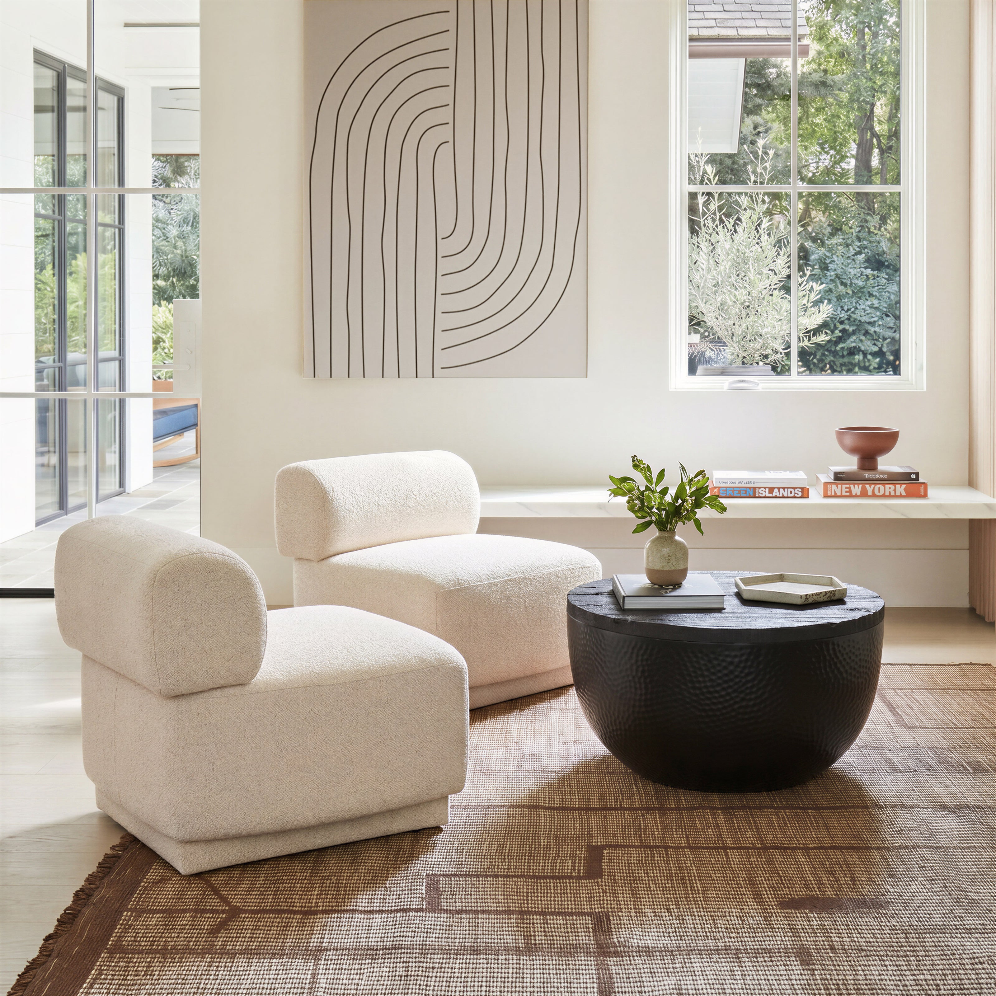 Anese Accent Chair Multigrain Beige