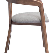 Cairo Dining Chair Dove Gray & Walnut